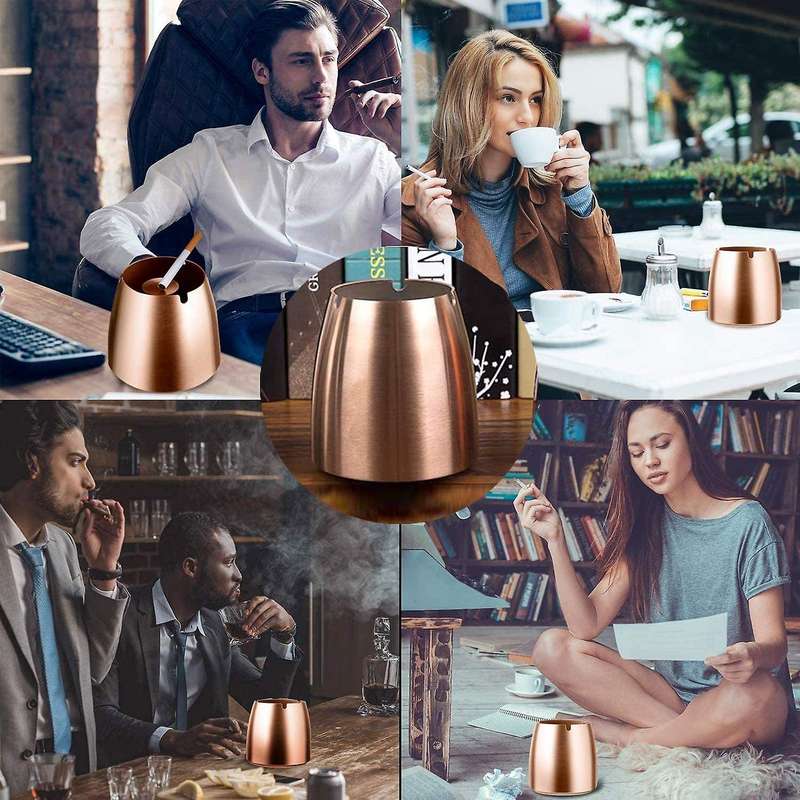 Stainless Steel Ashtray with Lid for Cigarette,for Home,office,indoor