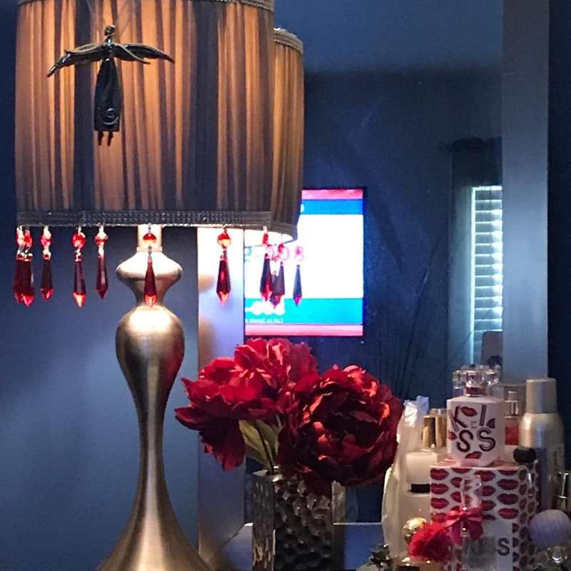 20 Pack Red Glass Chandelier Sun Catcher for Party Christmas Decor