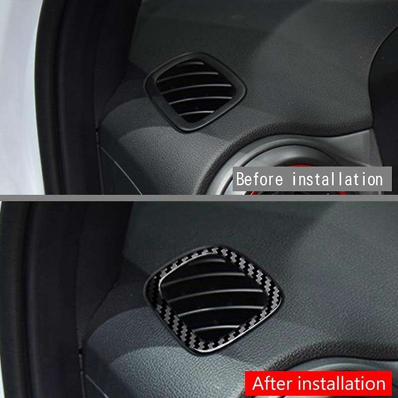 Car Carbon Fiber Dashboard Side Upper Air Vent Housing Outlet Cover