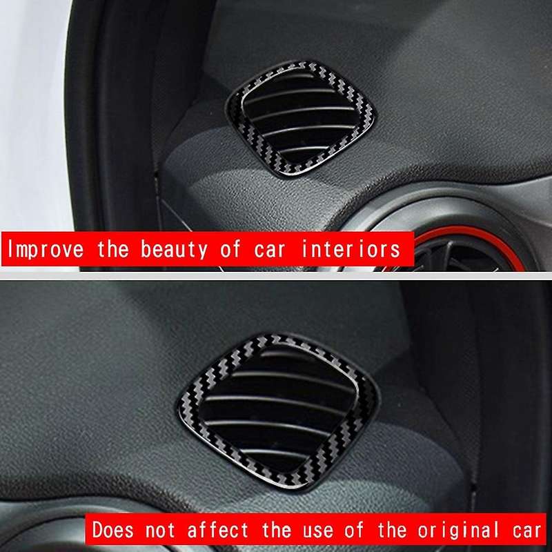 Car Carbon Fiber Dashboard Side Upper Air Vent Housing Outlet Cover