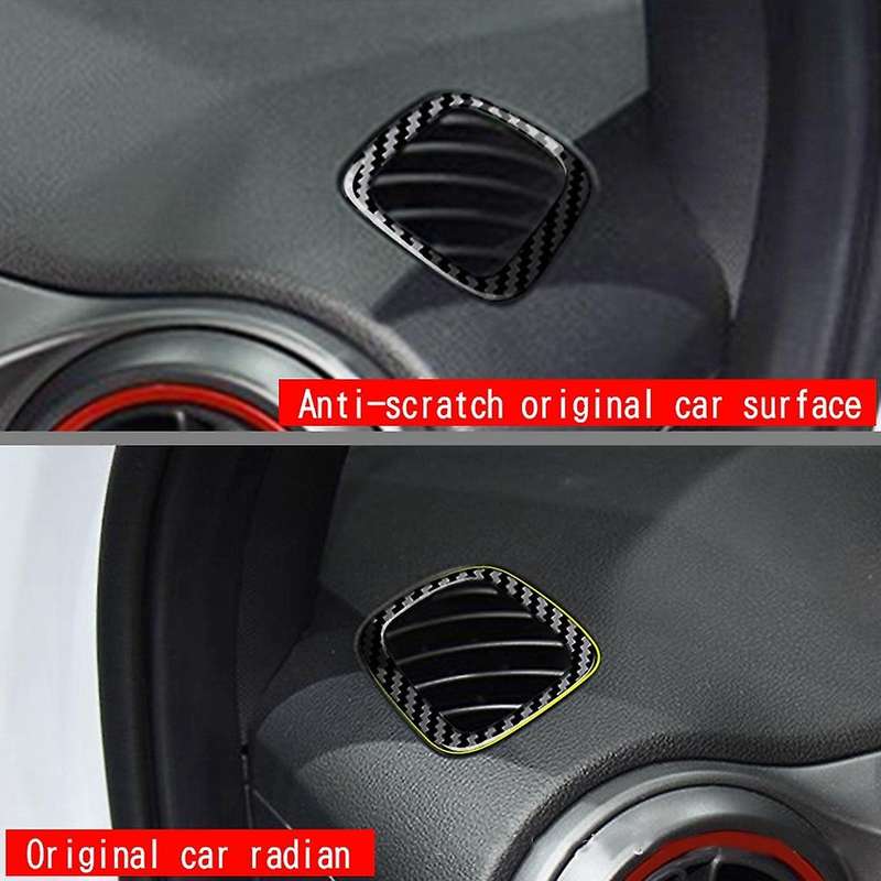 Car Carbon Fiber Dashboard Side Upper Air Vent Housing Outlet Cover