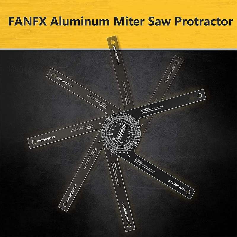 Aluminum Miter Saw Protractor 7 Inch Protractor Tool Angle Finder