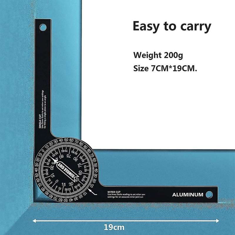 Aluminum Miter Saw Protractor 7 Inch Protractor Tool Angle Finder