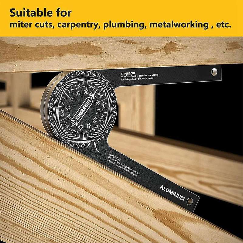 Aluminum Miter Saw Protractor 7 Inch Protractor Tool Angle Finder