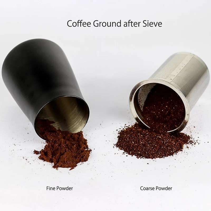 Coffee Filter 304 Stainless Steel Coffee Sieve Powder Filter Black