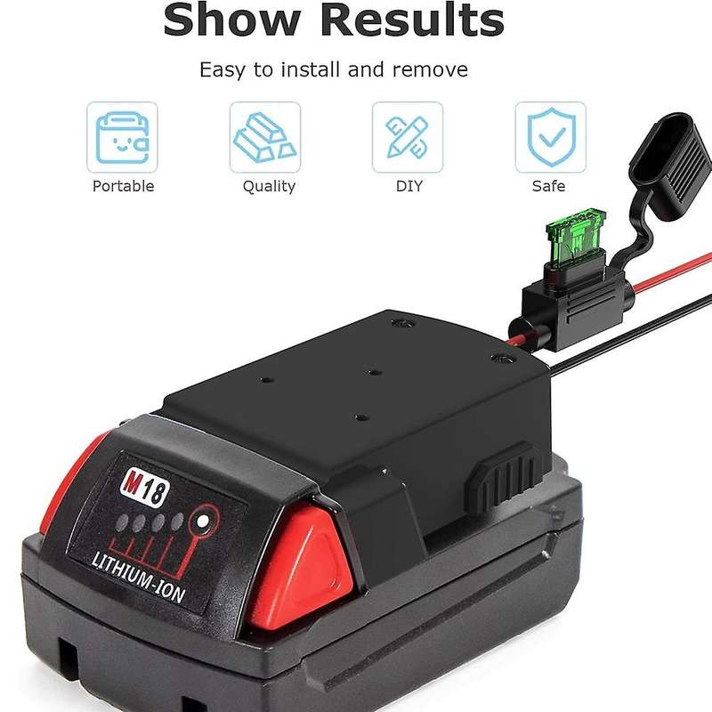 Power Wheels for Battery M18, 18v with Fuse Holder for Diy, Rc Toys B