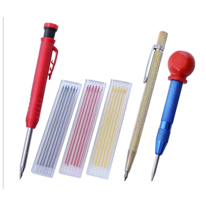 1 Pieces Carpenter Pencils Set with 18 Pieces Refills,for Woodworking