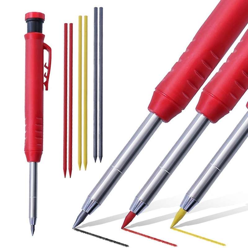 1 Pieces Carpenter Pencils Set with 18 Pieces Refills,for Woodworking