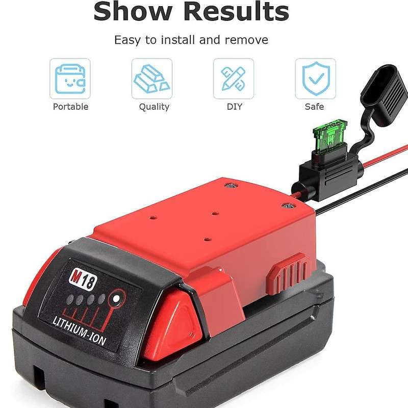 Power Wheels for Battery M18, 18v with Fuse Holder for Diy, Rc Toys A