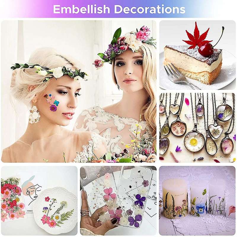 144pcs Natural Dried Pressed Flowers for Resin,for Candle,epoxy Resin