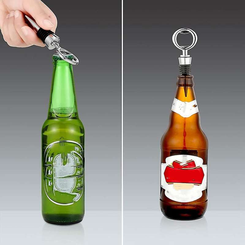8 Pack Bottle Opener Stopper Set 2 In 1 Bottle Opener Stainless Steel
