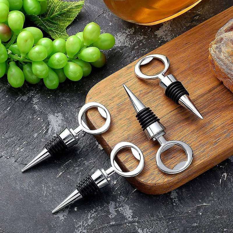8 Pack Bottle Opener Stopper Set 2 In 1 Bottle Opener Stainless Steel