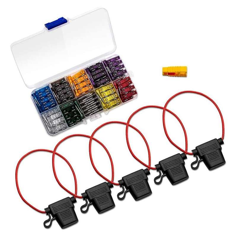 100pcs Mini Anti-theft Car Fuse Plug Fuse Splitter Fuse (2a - 35a)