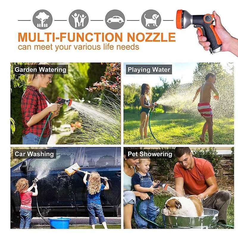 Garden Hose Nozzle with Water Volume Control Valve with Adjustable