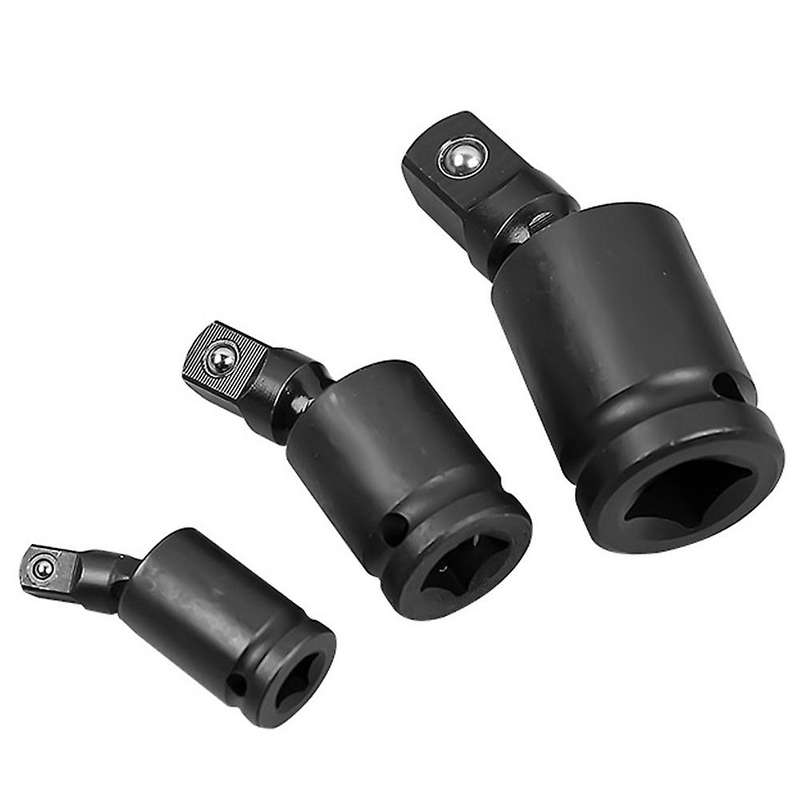 3pcs Ratchet Wrench Socket 1/4,1/2, 3/8 Inch Joint Drive Bending Set