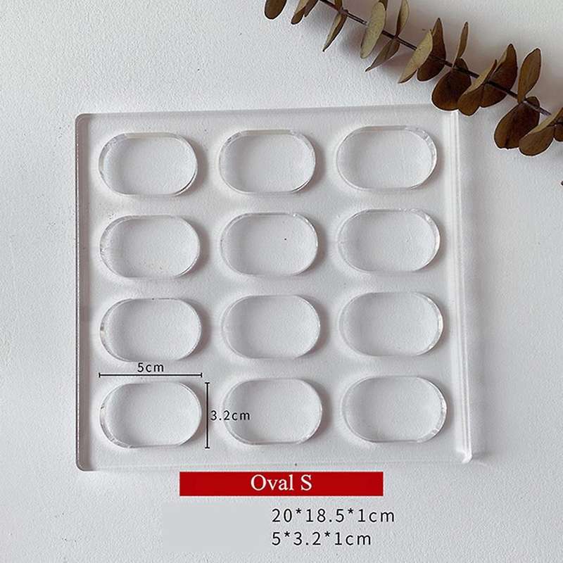 Clear Polycarbonate Dacquoise Cake Mold Oval Dakovaz Macaron Mould