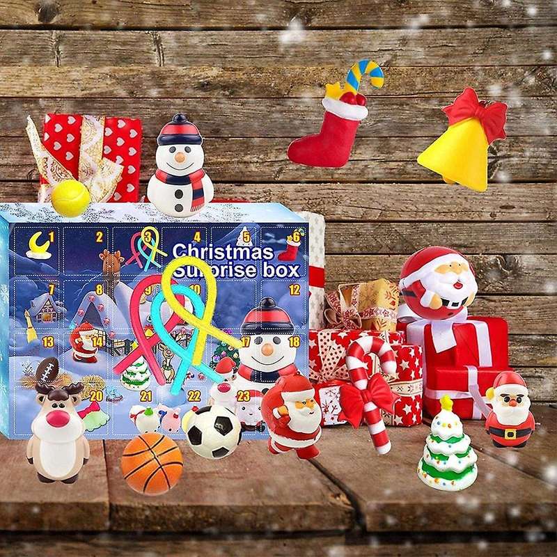 Advent Calendar 2021 Christmas Fidget Toys Set Novelty Decor for Kids