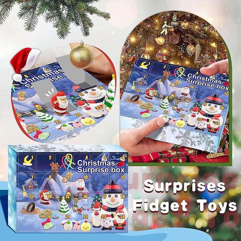 Advent Calendar 2021 Christmas Fidget Toys Set Novelty Decor for Kids
