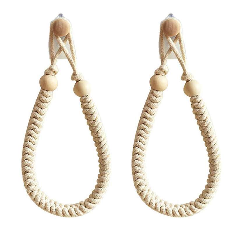 2pcs Toilet Paper Rack without Punching Hand-woven Roll Paper Rack A