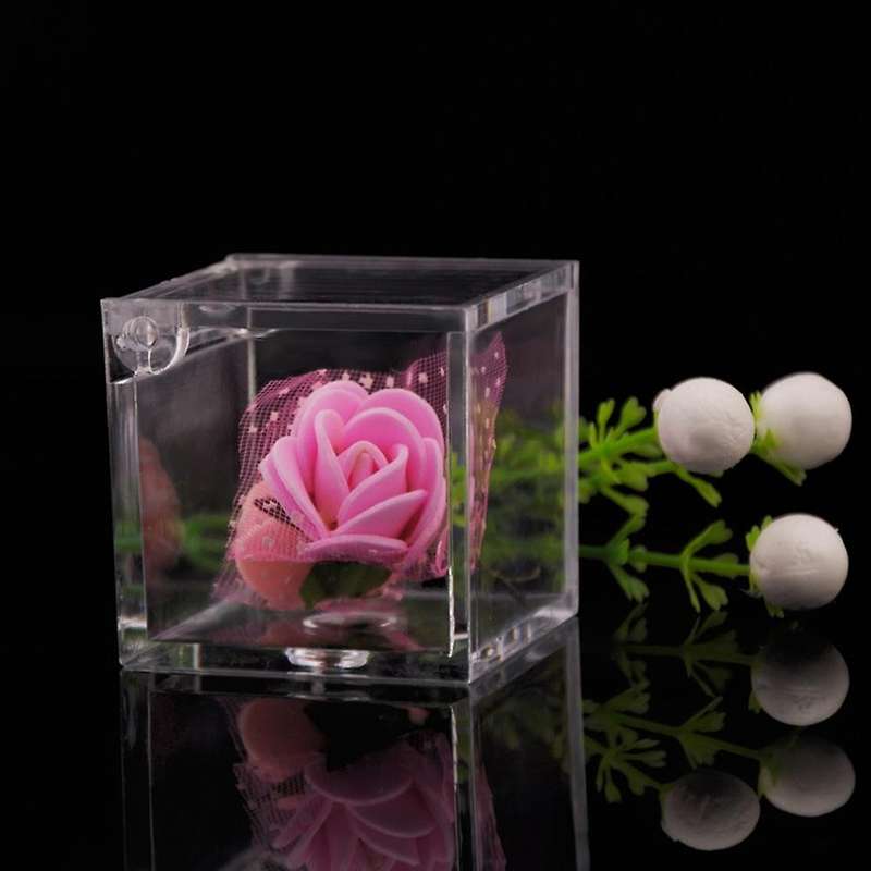 12pcs High Transparent Food Grade Square Clamshell Box Baby Gift Box