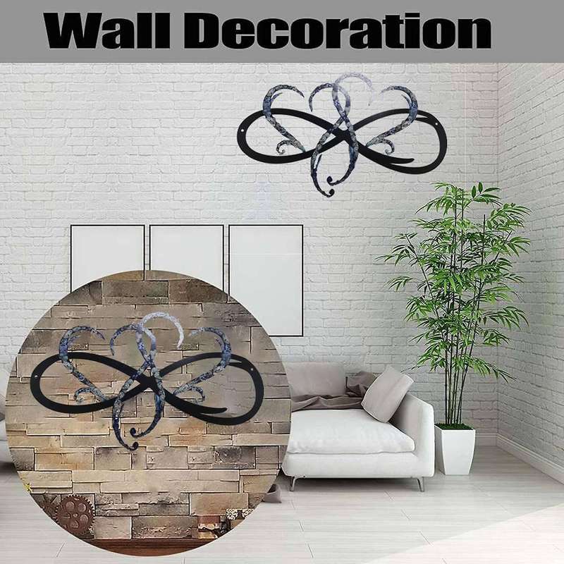 Infinity Heart Decor Eternal Heart Iron Art Decoration for Home A