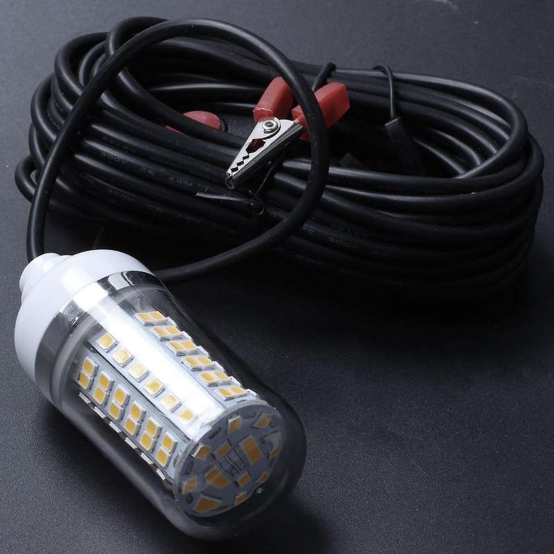 12v 15w Fishing Light Lures Prawns Squid Krill (white+yellow Light)