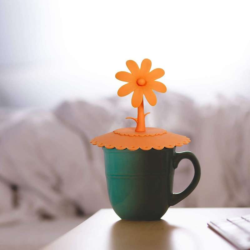 8 Pcs Silicon Cup Covers Anti-dust Glass Covers for Drinks Coffee Tea