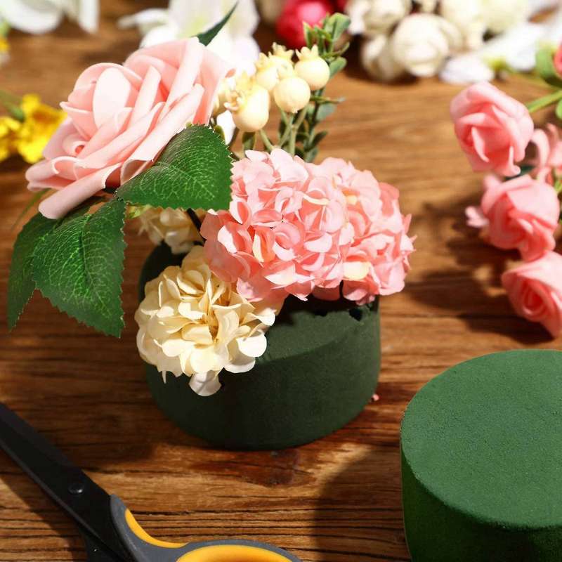 Diy Flower Arrangement Kit Green Round Flowers Party Decoration