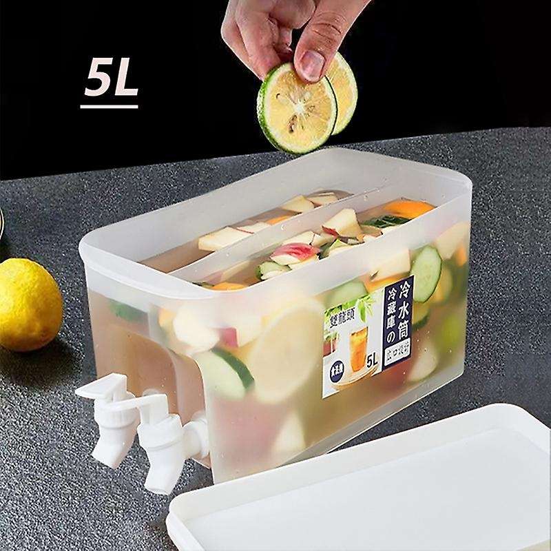 5l Water Jug with Faucet Lemon Fruit Teapot Cool Water Bottle Kettle
