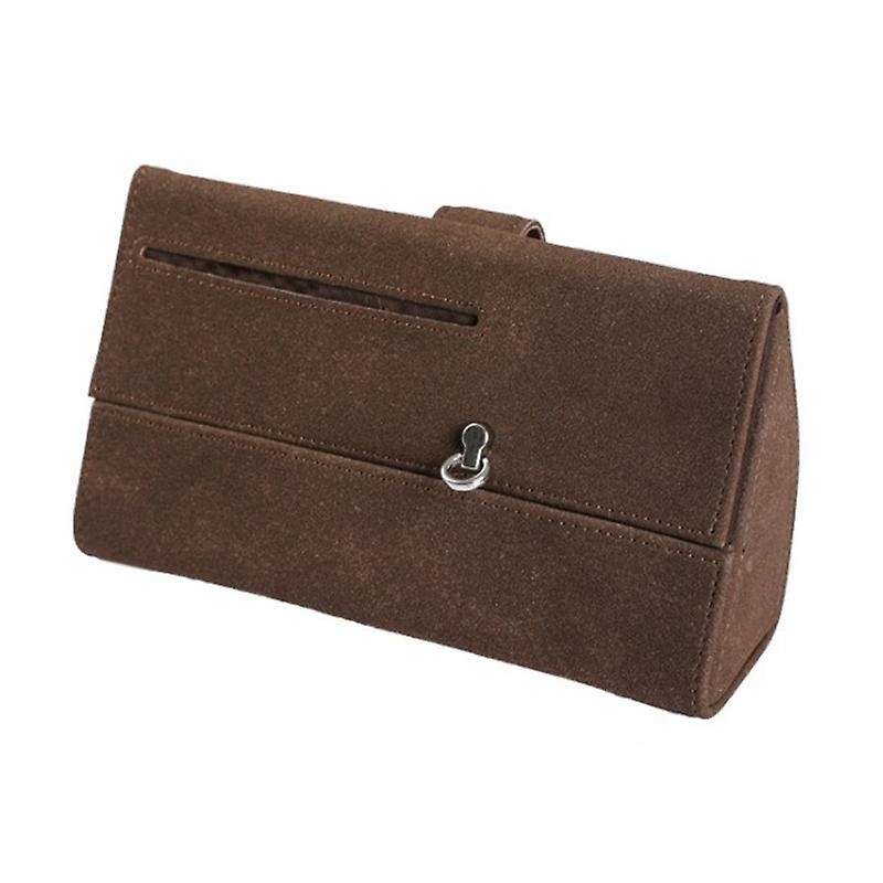 Universal Car Sunglass Holder, Eyeglasses Box Car Accessories (brown)