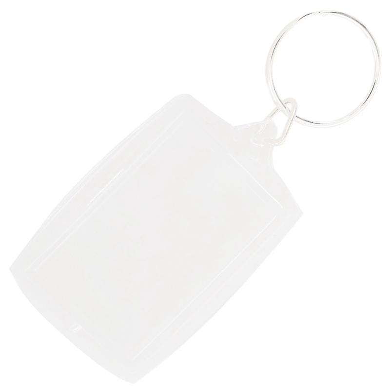 30pcs Transparent Blank Insert Photo Frame Key Ring Split Keychain