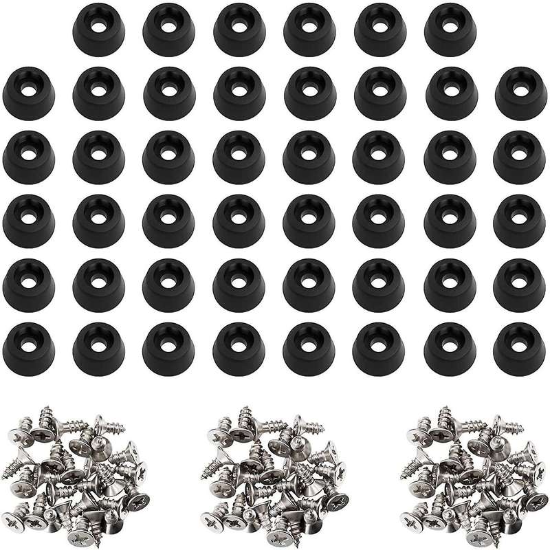 120 Pcs Soft Cutting Board Rubber Feet with Stainless Steel Screws