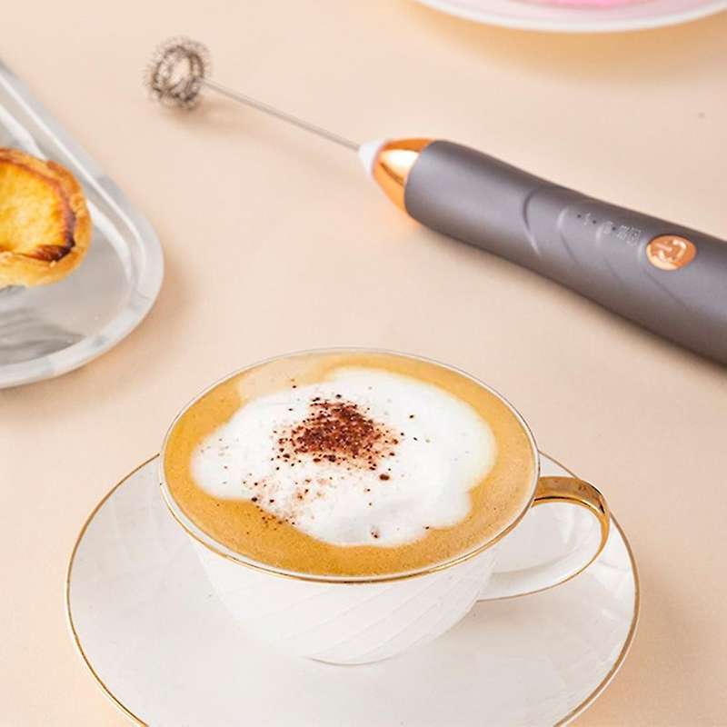 High Egg Speed Electric Milk Frother Foam Maker Mixer Grey