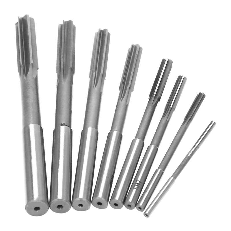 8pcs/set Hss H7 Machine Reamer Straight Shank Chucking Reamers Set