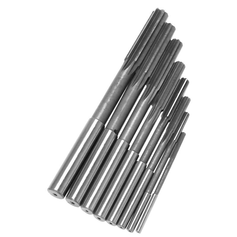 8pcs/set Hss H7 Machine Reamer Straight Shank Chucking Reamers Set