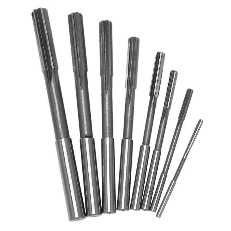 8pcs/set Hss H7 Machine Reamer Straight Shank Chucking Reamers Set