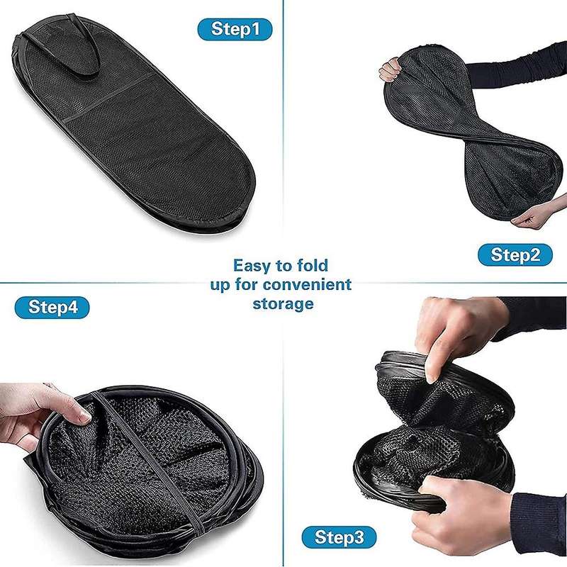 Folding Laundry Basket Mesh, Foldable Laundry Hamper, for Home Kids