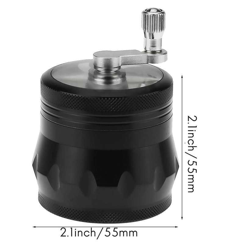 Spice Grinder Jar Style Manual Hand Cranked Aluminum Herb Grinder