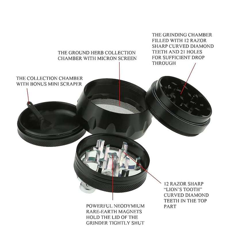 Spice Grinder Jar Style Manual Hand Cranked Aluminum Herb Grinder