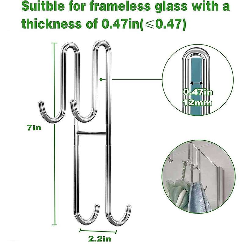Shower Over The Door Hooks,for Bathroom Frameless Glass Shower Door