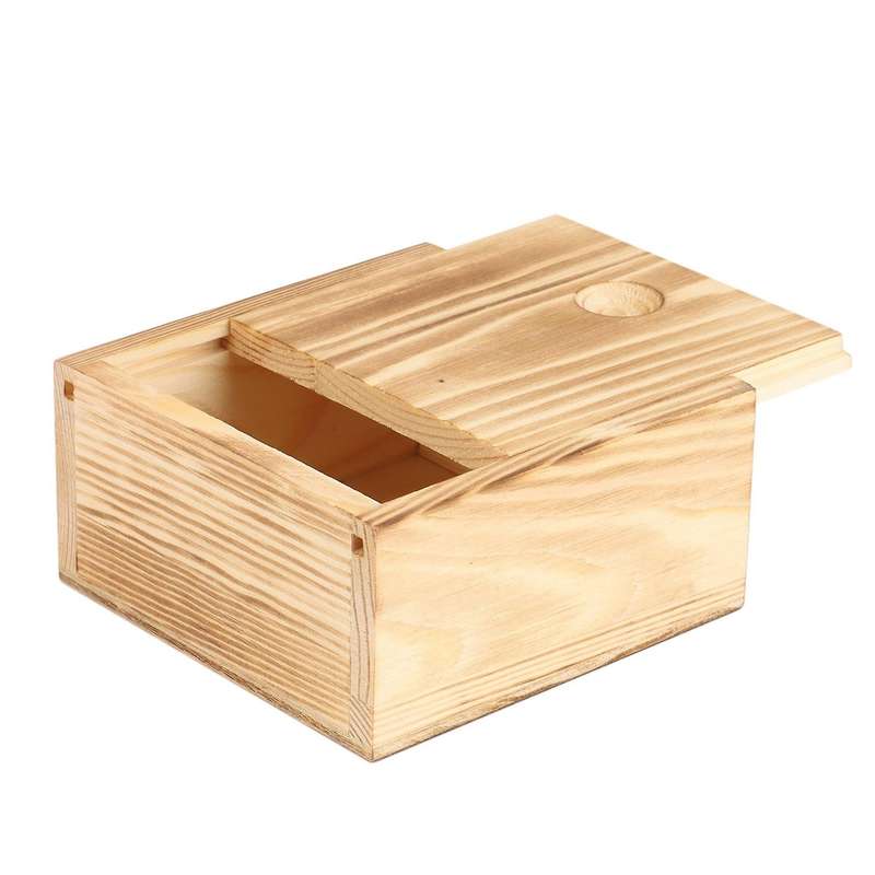 2pcs Wood Jewelry Box for Rings, Earrings, Necklaces,burnt Wood Color