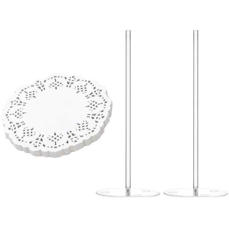 2 Pieces Acrylic Donut Stands Clear Bagels 5.9 Inch Stand for Party