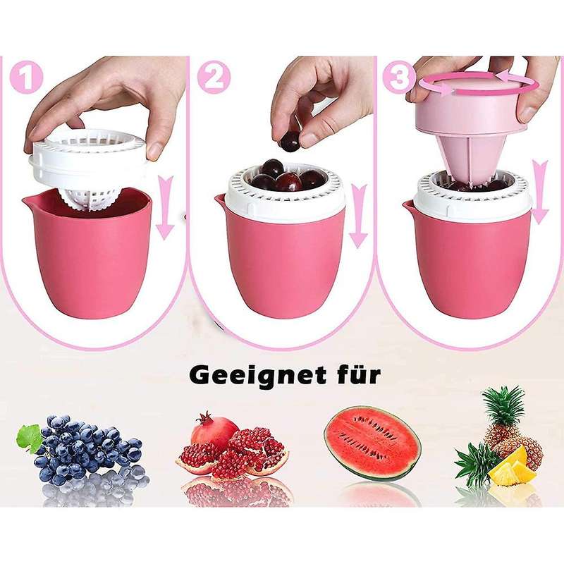 Zitronenpresse,einzigartiger Zitruspresse,manueller Entsafter,rosa