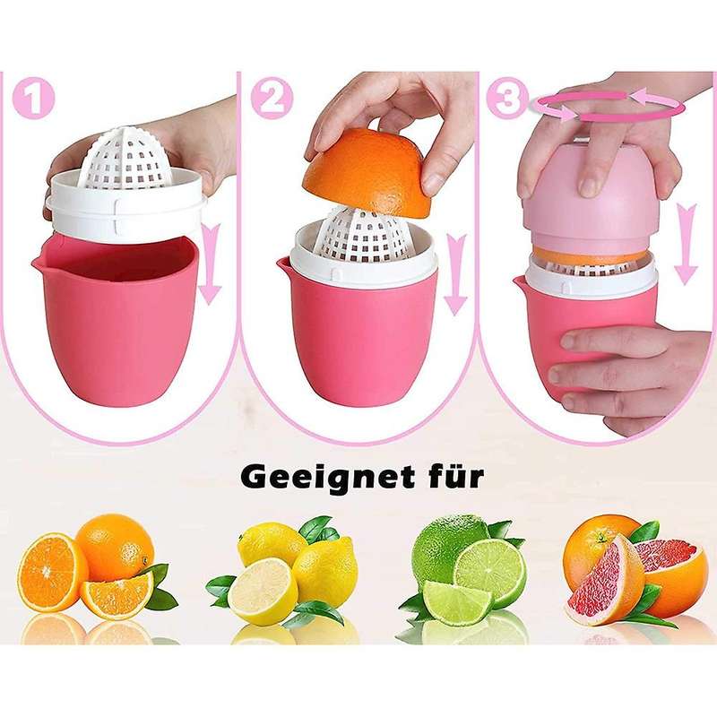Zitronenpresse,einzigartiger Zitruspresse,manueller Entsafter,rosa