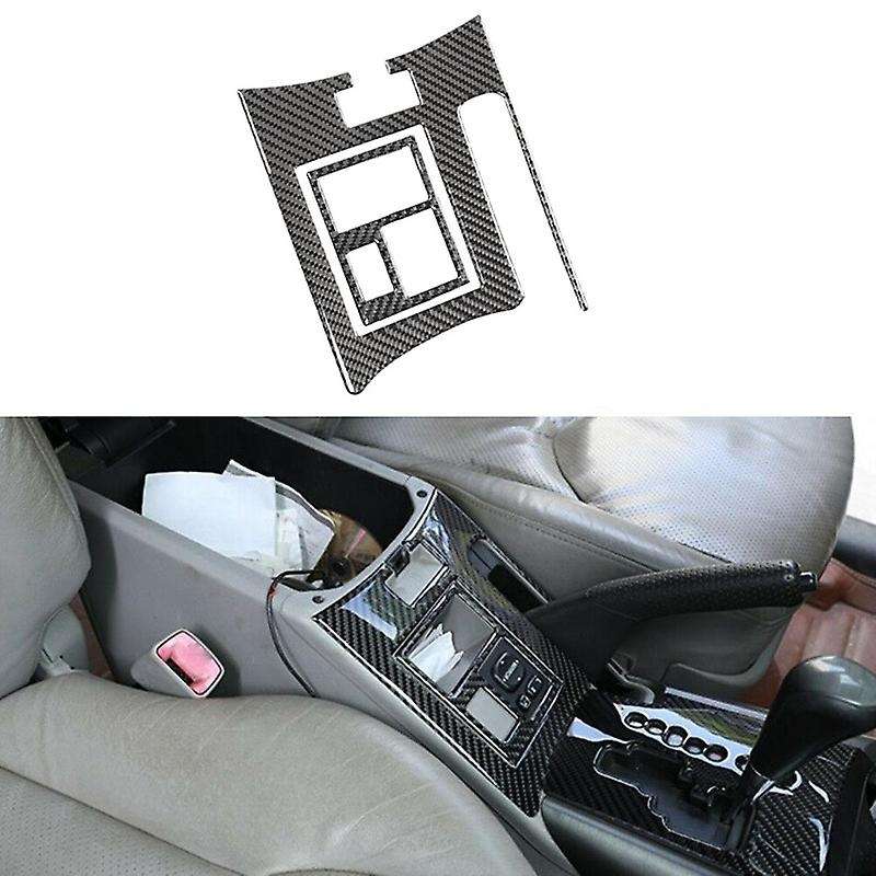 Central Handbrake Panel Rearview Adjust Cover Trim Carbon Fiber