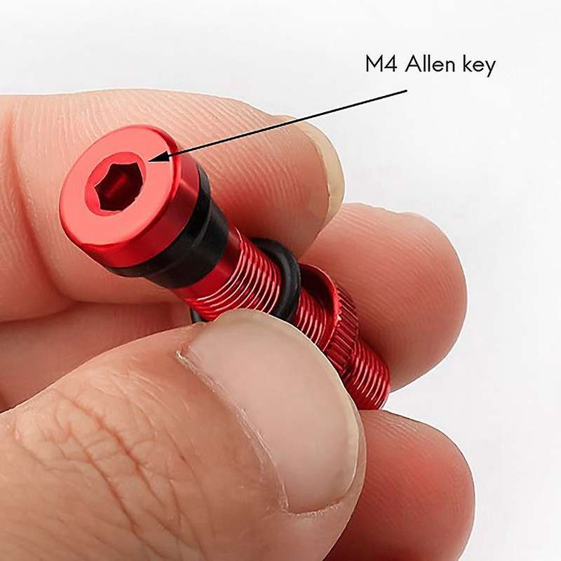2pcs Bicycle Schrader A/v Valves 40mm for Mtb Tubeless Rims,red