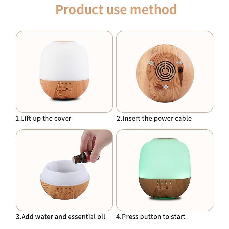 Electric Aromatherapy Diffuser Essential Oil Humidifier(black)
