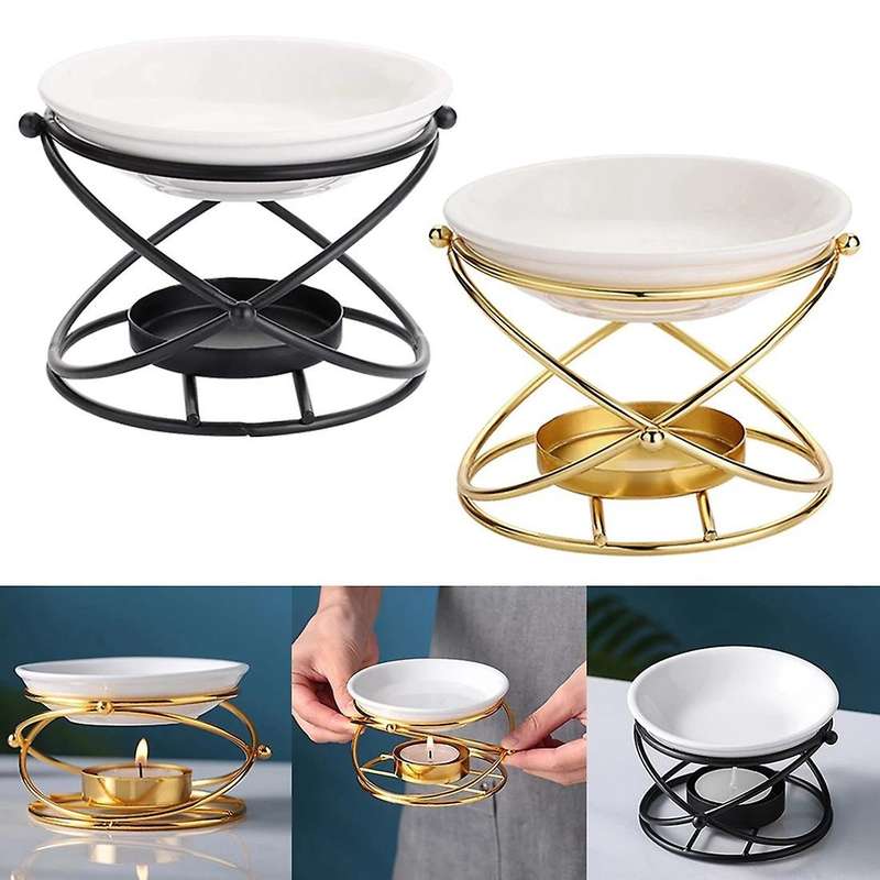 Wax Melt Ceramic Candle Holder Spa Yoga Room Home Decoration Gold