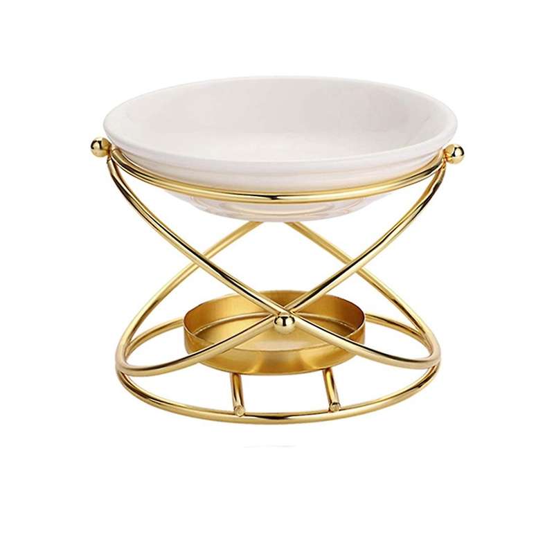Wax Melt Ceramic Candle Holder Spa Yoga Room Home Decoration Gold