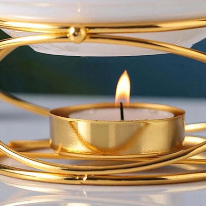Wax Melt Ceramic Candle Holder Spa Yoga Room Home Decoration Gold